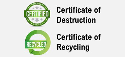 Certificate of Destruction Recycling Center Arizona
